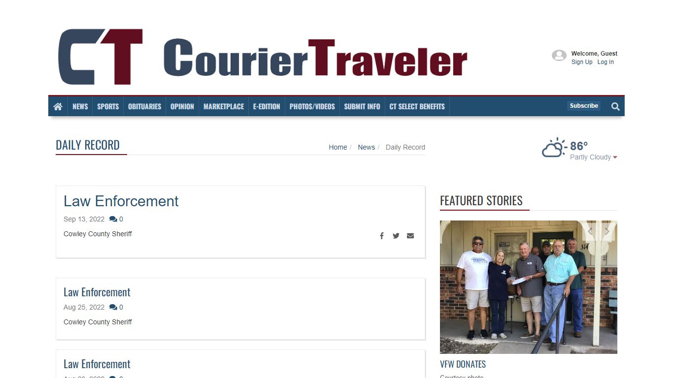 Daily Record | ctnewsonline.com - The Cowley CourierTraveler